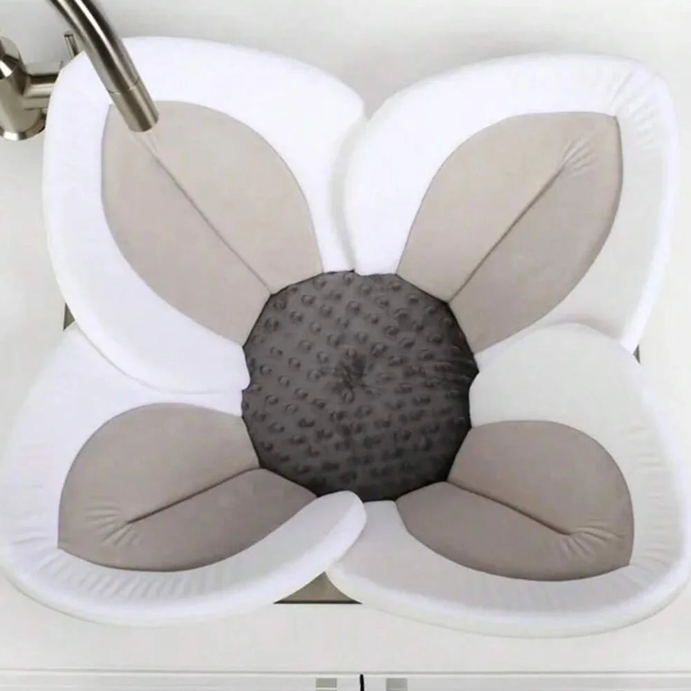 Yenidoğan Bebekler İçin Katlanabilir Çiçek Şekilli Banyo Minderi – Yumuşak Sünger Destekli Lotus Küvet Pedi