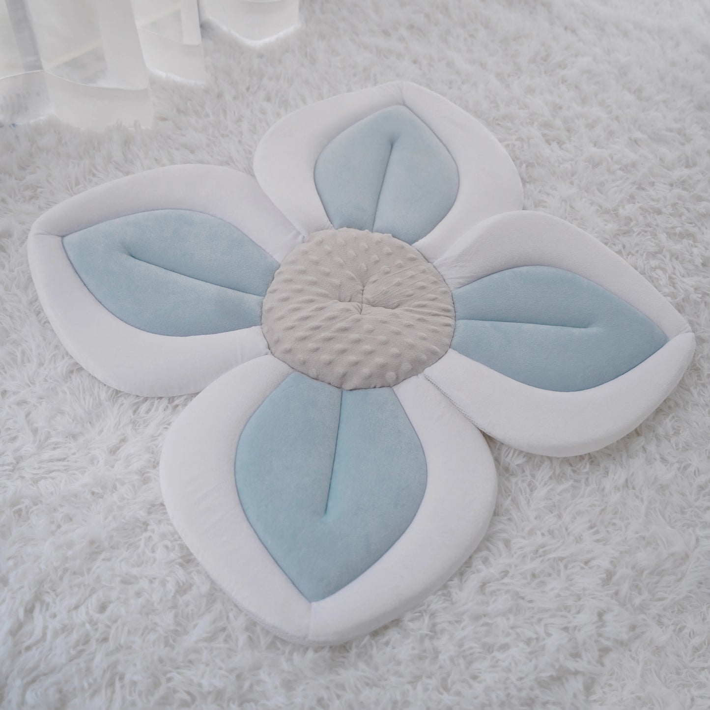 Yenidoğan Bebekler İçin Katlanabilir Çiçek Şekilli Banyo Minderi – Yumuşak Sünger Destekli Lotus Küvet Pedi