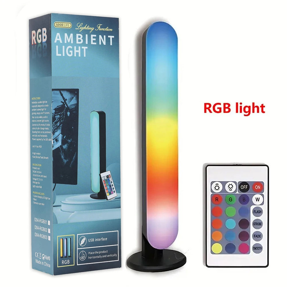 1/2 Packs Smart LED Strip Lights With Remote Control For Room Gaming Tv And Party Decoration Sync With Music Rgb Desk Lamp