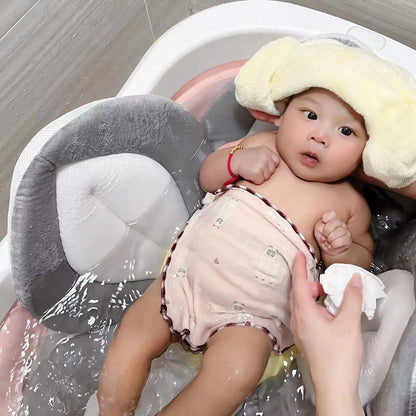 Yenidoğan Bebekler İçin Katlanabilir Çiçek Şekilli Banyo Minderi – Yumuşak Sünger Destekli Lotus Küvet Pedi